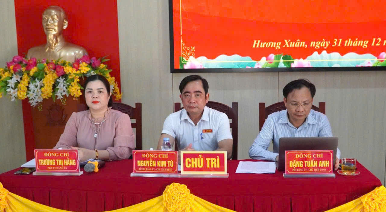 Đảng uỷ xã Hương Xuân tổ chức Hội nghị tổng kết thực hiện các Chương trình Mục tiêu quốc gia năm 2025