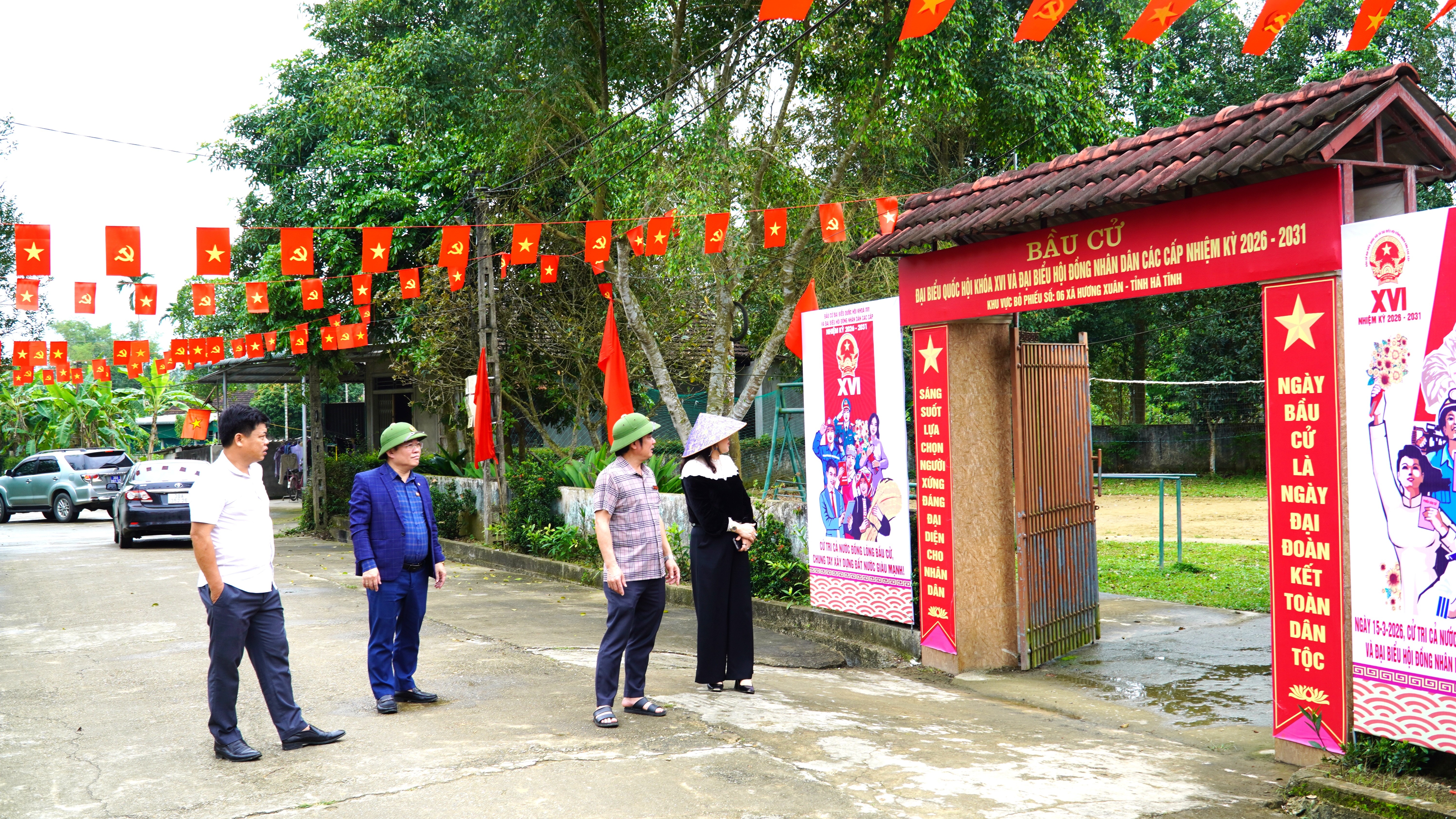 Xã Hương Xuân kiểm tra công tác chuẩn bị bầu cử Đại biểu Quốc hội và HĐND các cấp nhiệm kỳ 2026 – 2031.