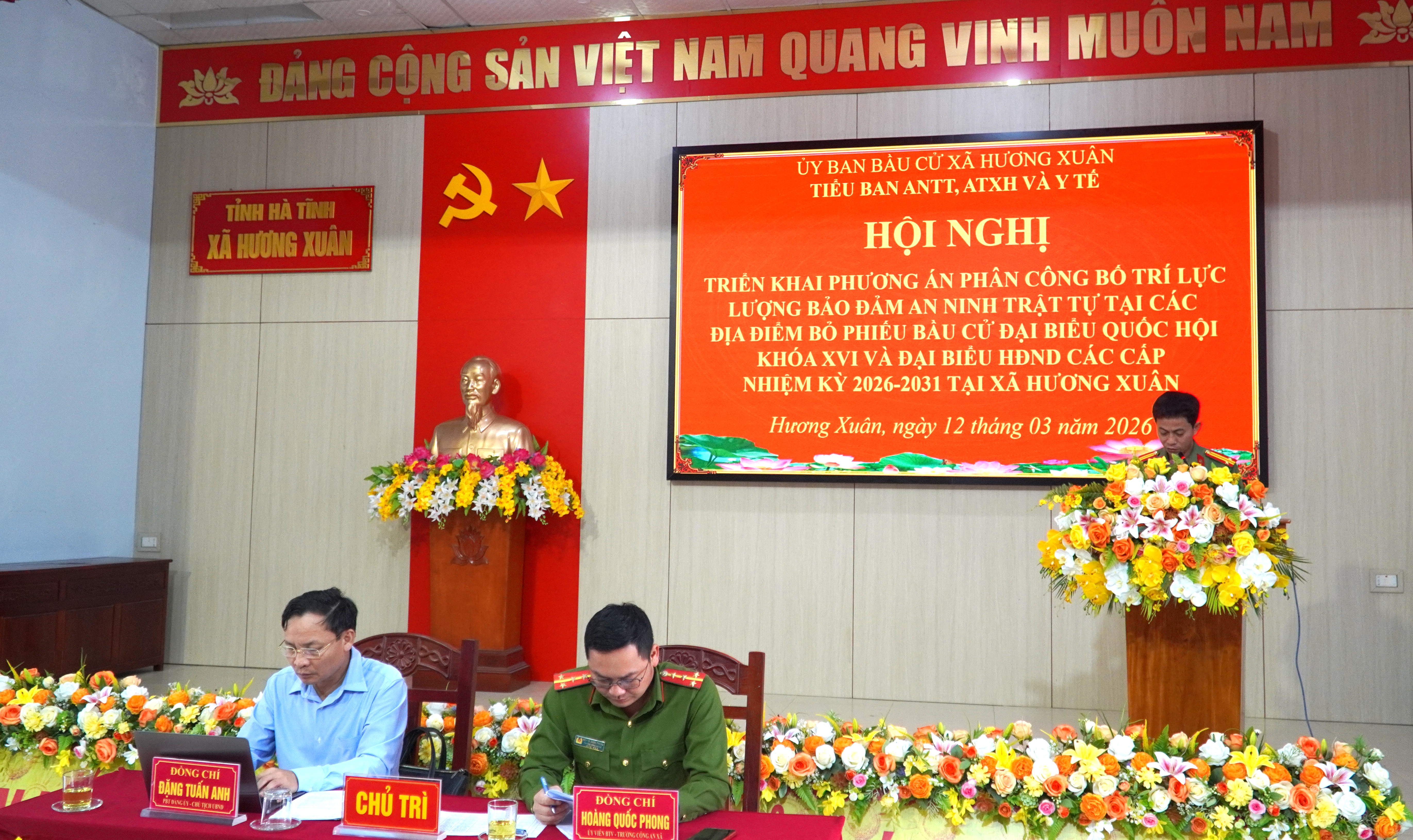 Xã Hương Xuân triển khai phương án bảo đảm an ninh, trật tự phục vụ bầu cử nhiệm kỳ 2026 – 2031.