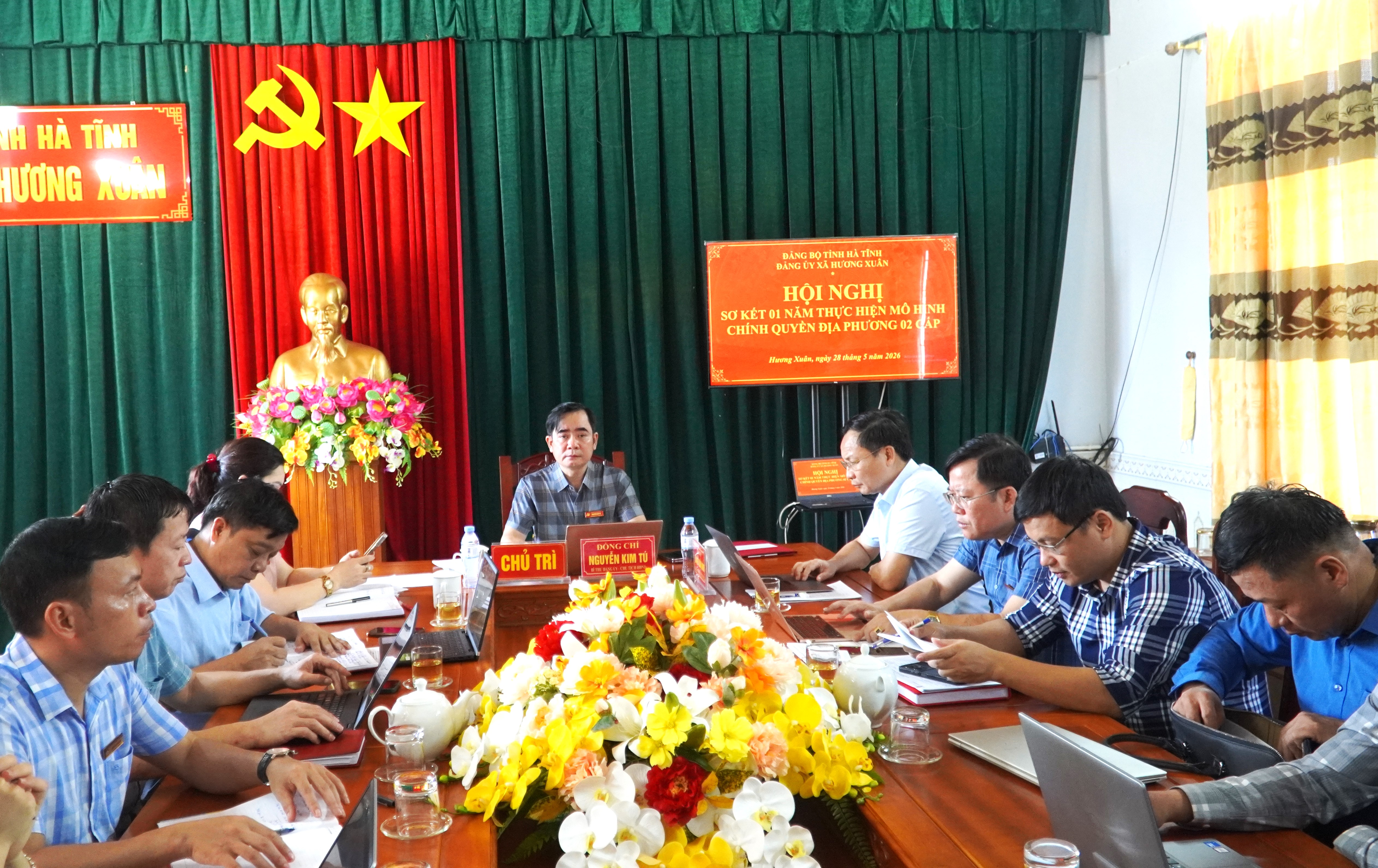 Hương Xuân tổ chức hội nghị sơ kết 01 năm thực hiện mô hình chính quyền địa phương 02 cấp.