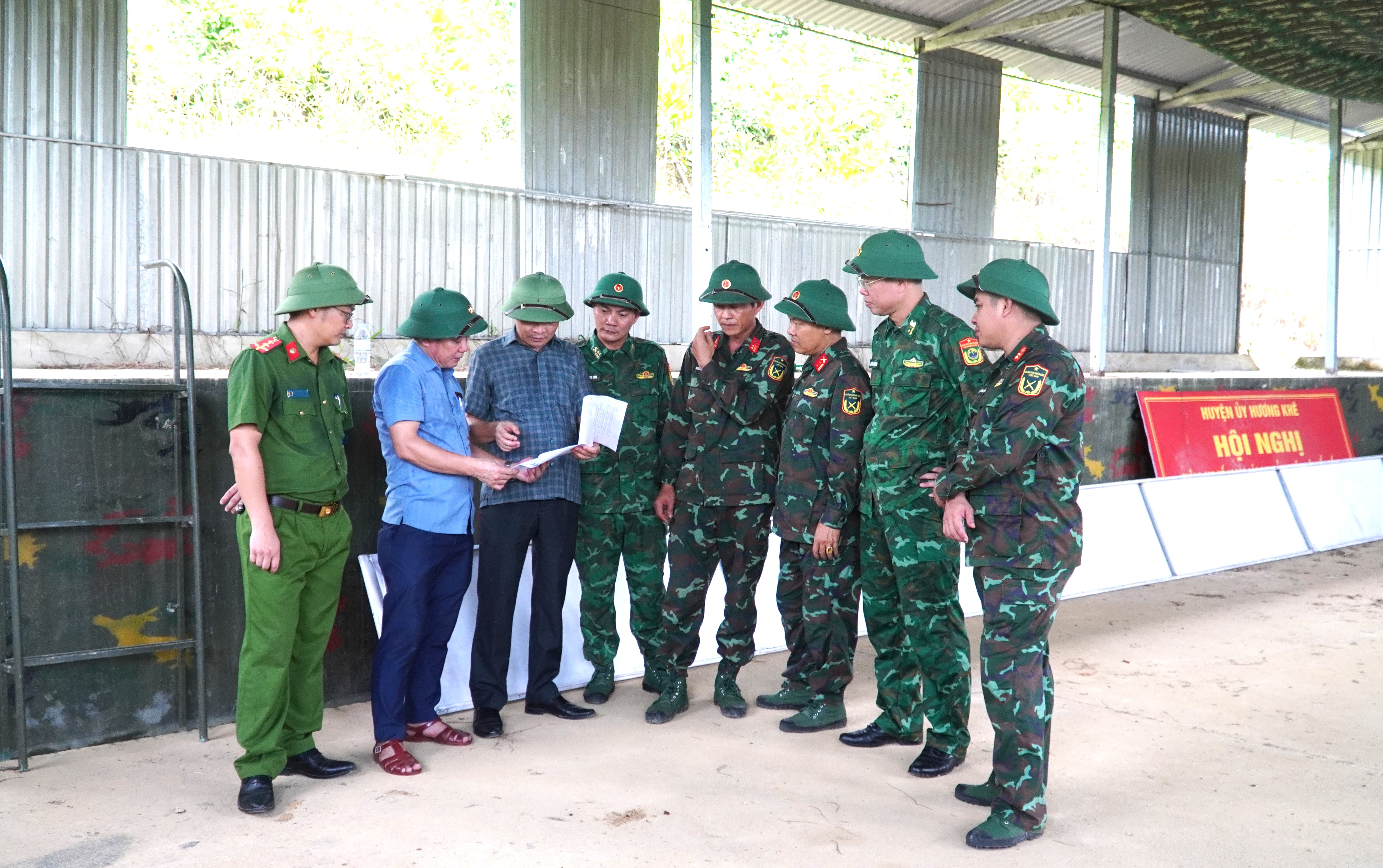 Xã Hương Xuân tổ chức kiểm tra, khảo sát căn cứ chiến đấu phục vụ diễn tập tác chiến xã trong KVPT năm 2026