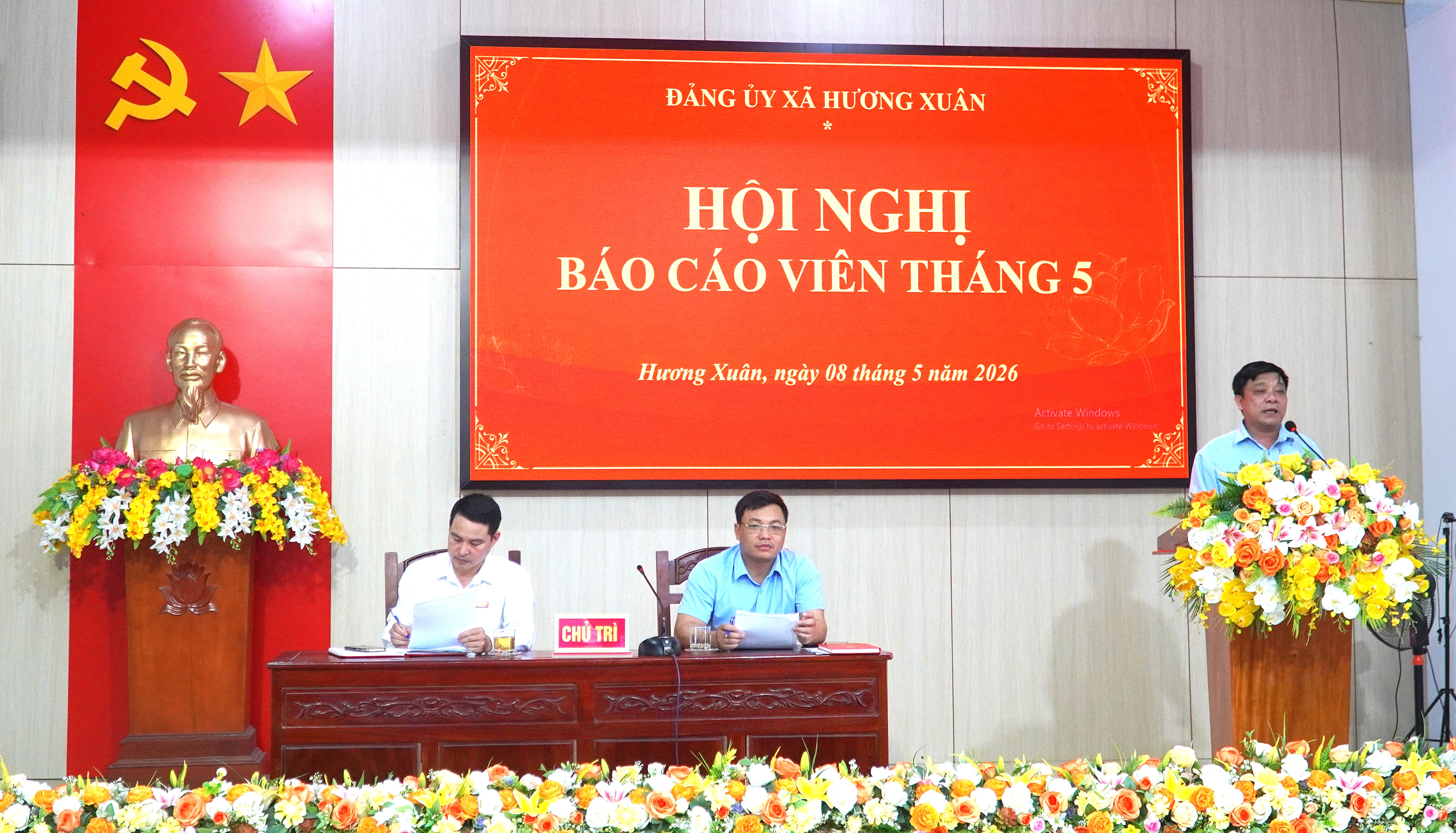 Hương Xuân tổ chức Hội nghị báo cáo viên tháng 5/2026