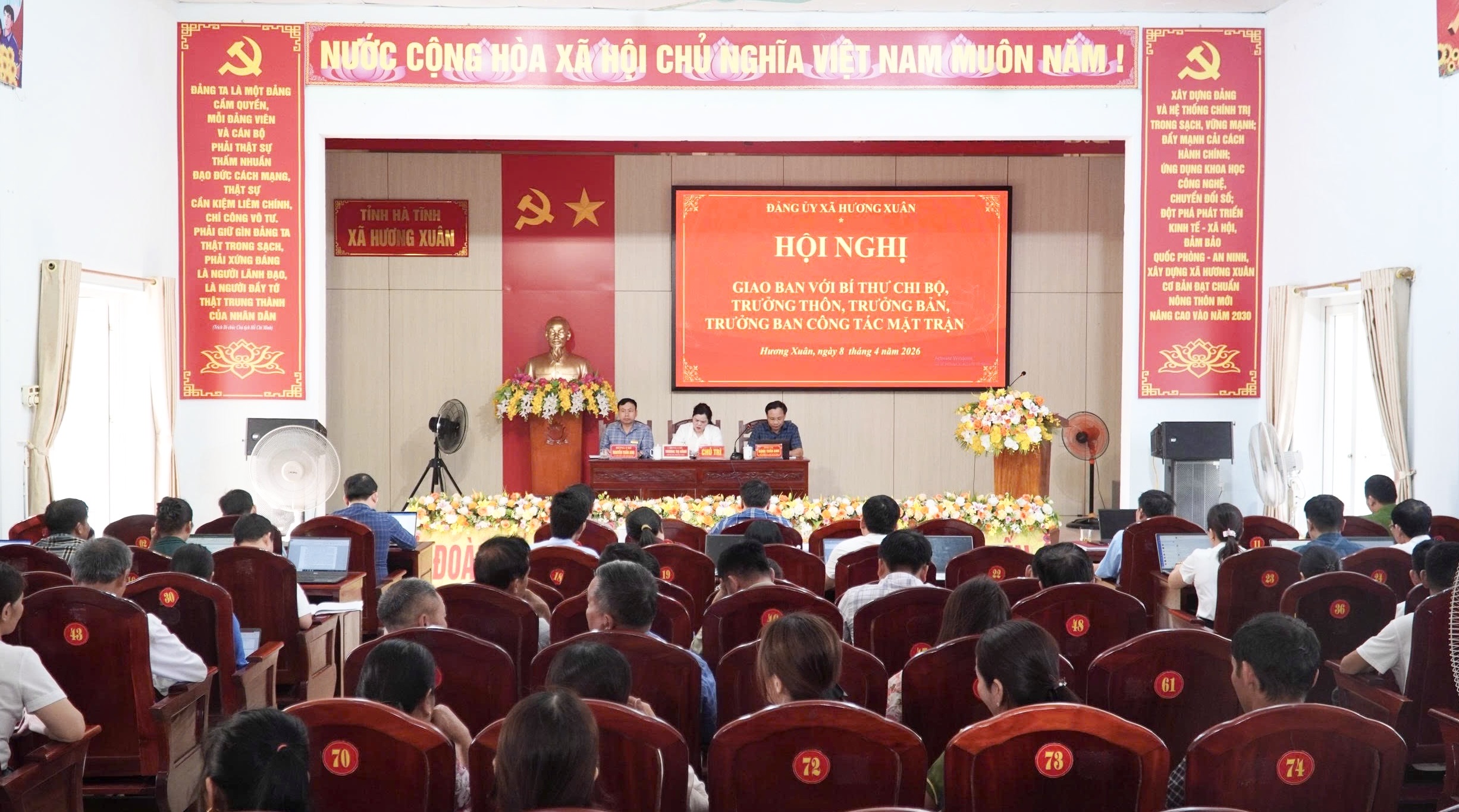  Đảng ủy xã Hương Xuân tổ chức Hội nghị giao ban quý I năm 2026 