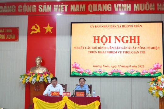 Xã Hương Xuân tổ chức Hội nghị sơ kết các mô hình liên kết sản xuất nông nghiệp; Triển khai nhiệm vụ thời gian tới