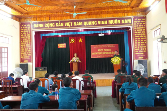Xã Hương Xuân tổ chức Hội nghị sơ kết công tác quân sự, quốc phòng 6 tháng đầu năm 2026