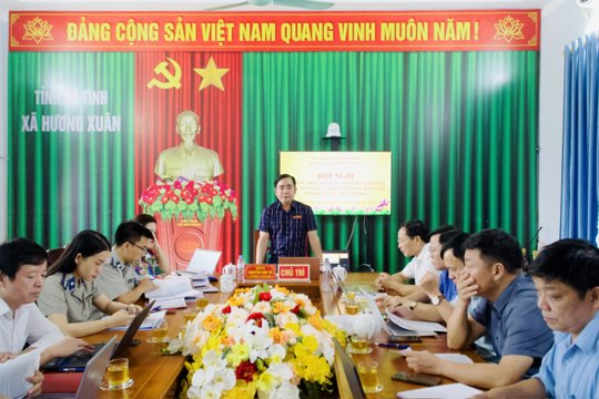Hương Xuân: Thường trực Đảng ủy làm việc với khối Nội chính quý III năm 2026