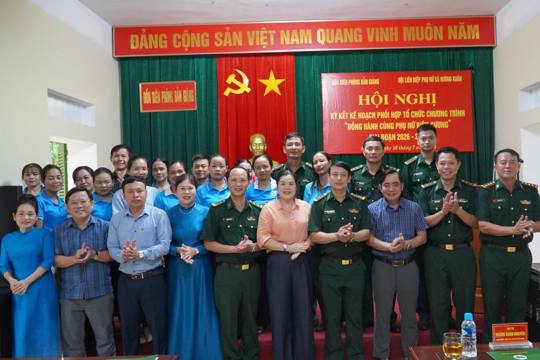 Hội Liên hiệp Phụ nữ xã Hương Xuân và Đồn Biên phòng Bản Giàng ký kết Chương trình “Đồng hành cùng phụ nữ biên cương” giai đoạn 2026 – 2030