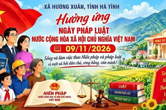 Xã Hương Xuân hưởng ứng ngày Pháp luật Việt Nam 09/11/2026