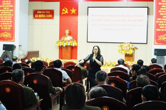 Xã Hương Xuân tổ chức tập huấn nâng cao năng lực cho Đội xung kích phòng, chống thiên tai cấp xã năm 2026