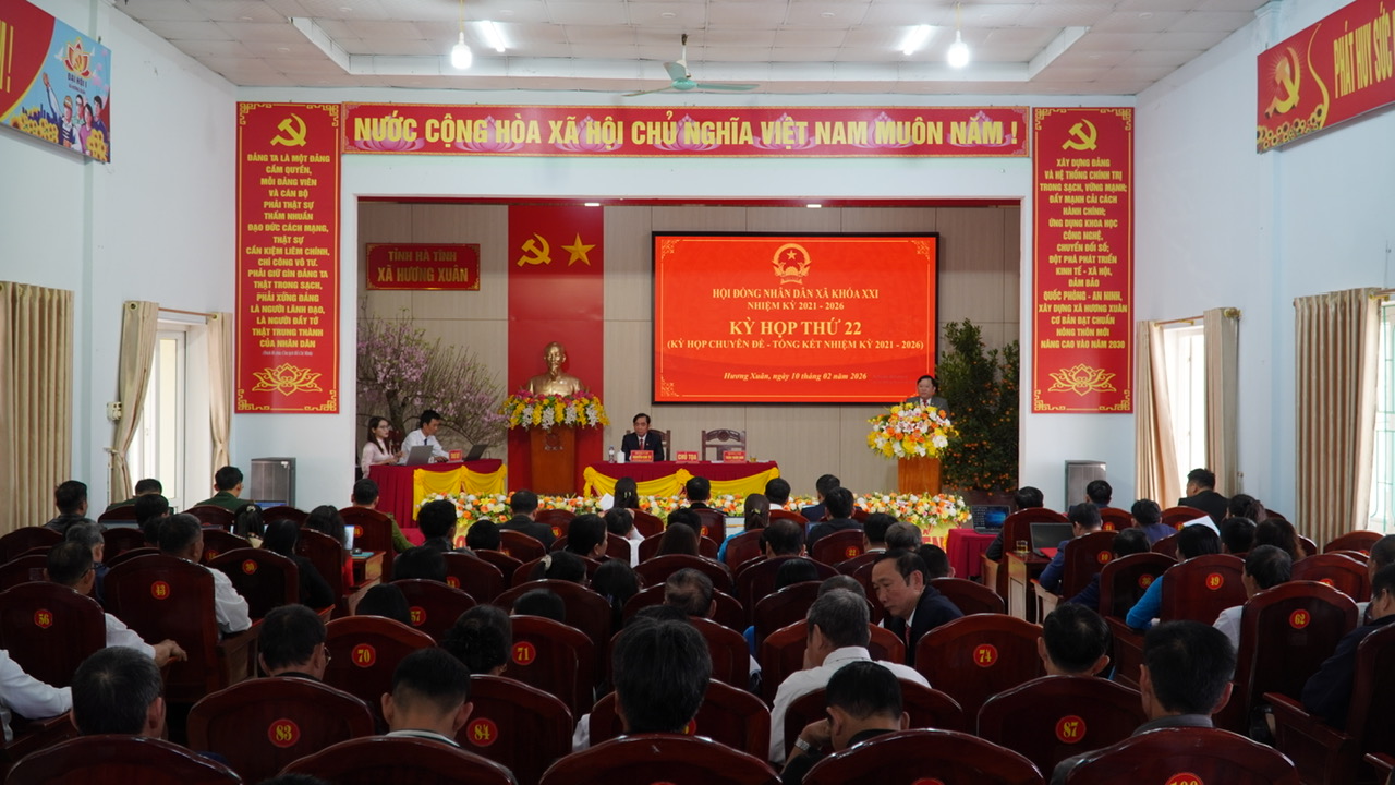 Hội đồng nhân dân xã Hương Xuân, tổ chức Kỳ họp thứ 22 (kỳ họp chuyên đề) và tổng kết hoạt động HĐND xã khoá XXI nhiệm kỳ 2021-2026 