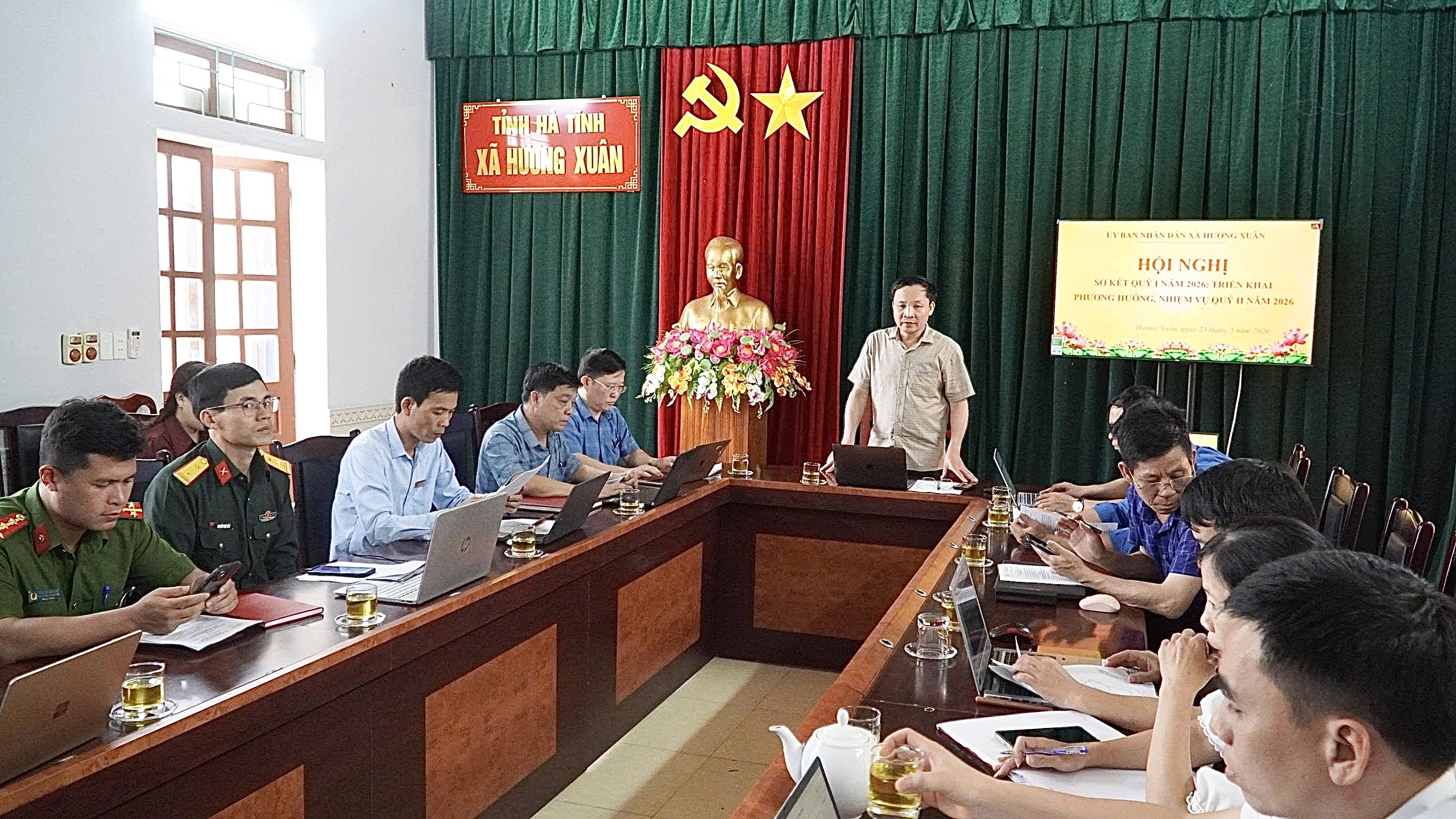 HƯƠNG XUÂN TỔ CHỨC HỘI NGHỊ SƠ KẾT QUÝ I, TRIỂN KHAI NHIỆM VỤ QUÝ II NĂM 2026 